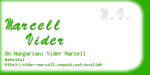 marcell vider business card